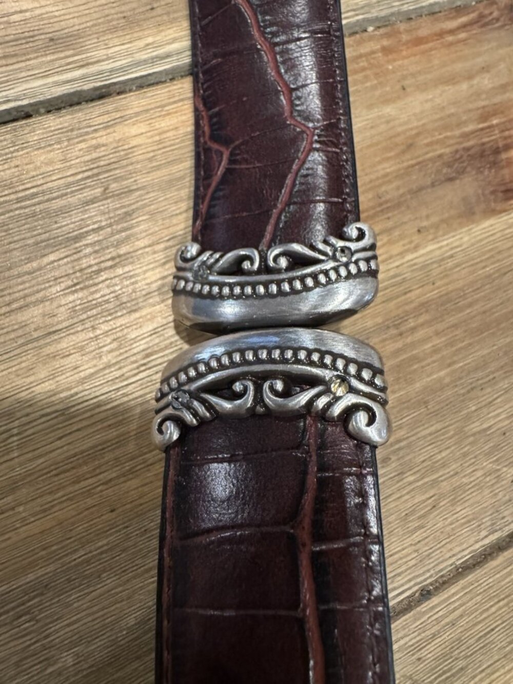 LAKE SHORE DRIVE ACCESSORIES WOMEN'S BELT REVERSIBLE BLACK/BROWN XL EMBOSSED NEW - Picture 7 of 12
